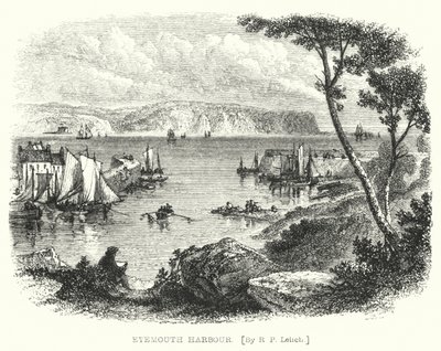 Haven van Eyemouth (gravure) door Richard Principal (after) Leitch