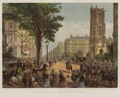 Boulevard de Sebastopol, Parijs door Richard Principal Leitch