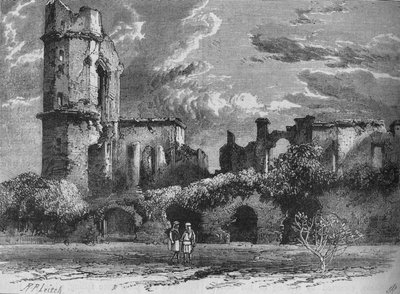 Ruïnes van de Residentie in Lucknow, ca. 1880 door Richard Principal Leitch