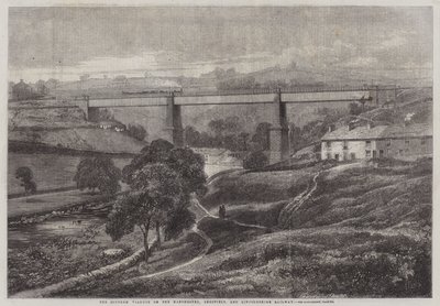 Het Mottram Viaduct op de Manchester, Sheffield en Lincolnshire Spoorweg door Richard Principal Leitch