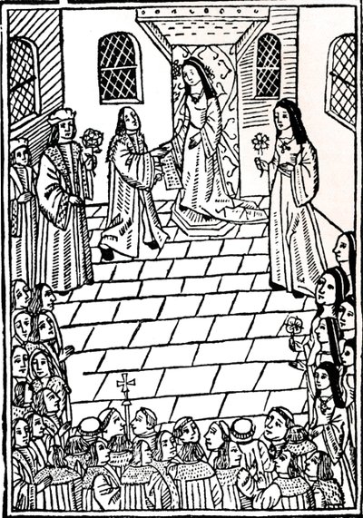 Huwelijksverdrag tussen Karel V en prinses Mary Tudor, c1508 door Richard Pynson