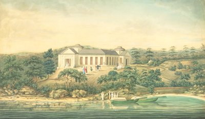 Henrietta Villa, Point Piper, huis van kapitein John Piper, 1820 door Richard Read