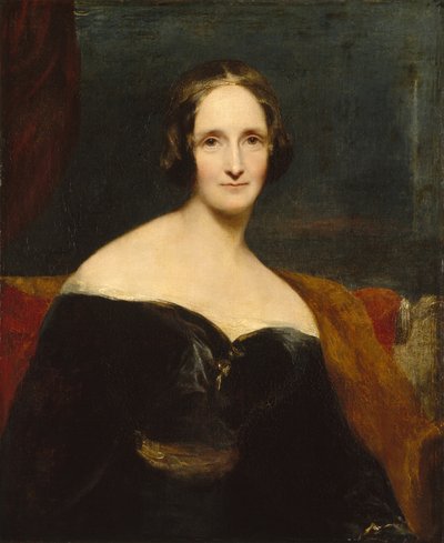 Portret van Mary Shelley, Britse schrijfster, ca 1840 (olieverf op doek) door Richard Rothwell