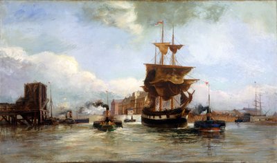 Vertrek uit West Bute dok, Cardiff, 1861-1916 door Richard Short