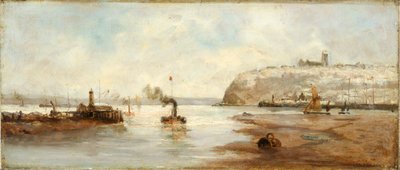 Vuurtoren buiten Cardiff dokken, 1861-1916 door Richard Short