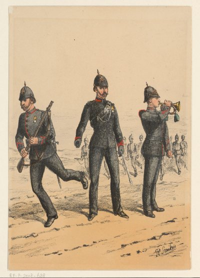 Drie Britse militairen door Richard Simkin