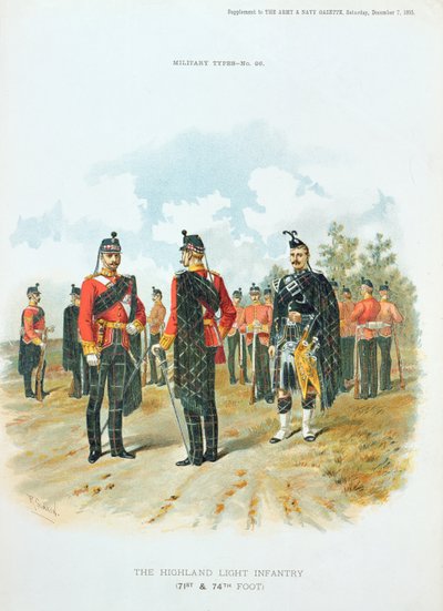 The Highland Light Infantry, uit de bijlage van de Art and Navy Gazette, 7 december 1895 door Richard Simkin