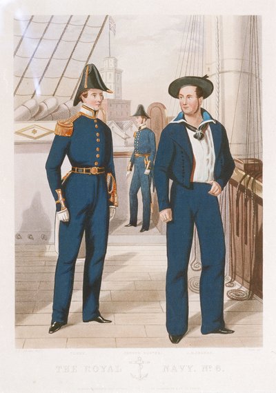 Uniformen van de Koninklijke Marine nr. 6: Klerk, Tweede Meester en A.B. Zeeman door Richard Ubsdell