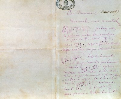Handgeschreven brief van Richard Wagner aan Luigi Mancinelli, 10 december door Richard Wagner