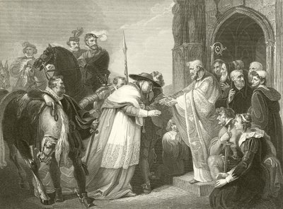 Kardinaal Wolsey in Leicester Abbey door Richard Westall