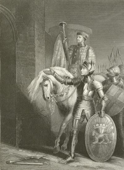Koning Hendrik V, voor Harfleur door Richard Westall