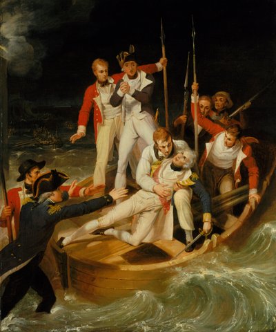 Nelson gewond bij Tenerife, 24 juli 1797 door Richard Westall