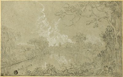 Oevers van de rivier Dee bij Eaton Hall, Cheshire door Richard Wilson