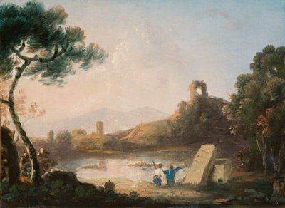 Meer van Avernus met een sarcofaag door Richard Wilson