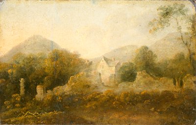 Landschap met een huisje, 1733-1782 door Richard Wilson