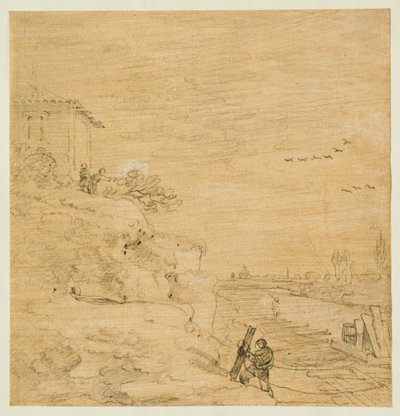Am Ufer des Tiber door Richard Wilson