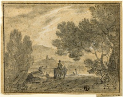 Romeinse Campagna met figuren door Richard Wilson