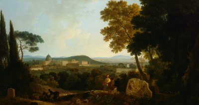 Sint-Pieter en het Vaticaan vanaf de Janiculum, Rome door Richard Wilson