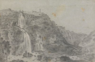 De watervallen bij Tivoli door Richard Wilson