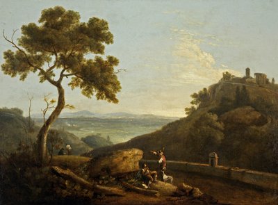 De Tempel van de Sibyl en de Campagna, Tivoli, Italië door Richard Wilson