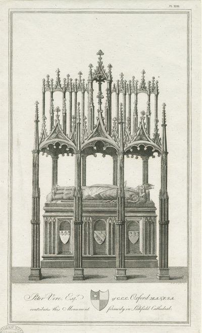 Lichfield Cathedral - Monument voor bisschop Blythe door Richard Woollett Basire