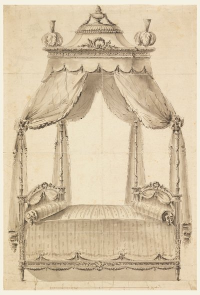 Ontwerp voor een bed door Richard de Lalonde