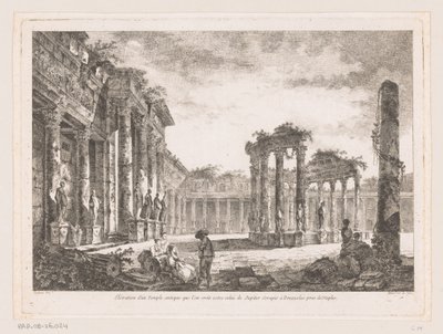 Gezicht op de Tempel van Jupiter Serapis door Richard de Saint Non