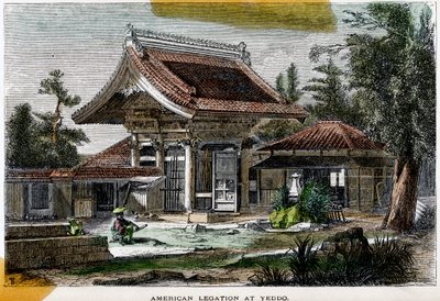 Amerikaanse legatie in Yeddo Edo, Japan, 19e eeuw door Richardson
