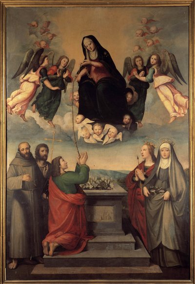 Madonna met de heiligen door Ridolfo Ghirlandaio