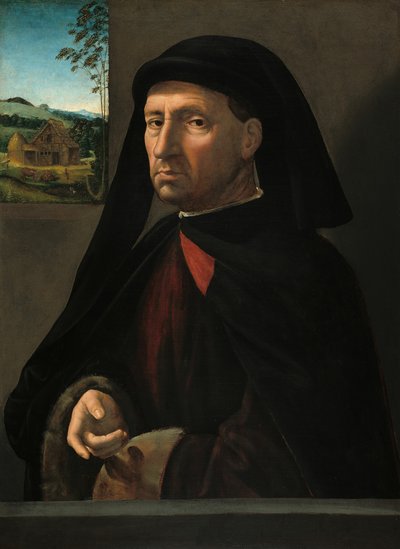 Portret van een heer door Ridolfo Ghirlandaio