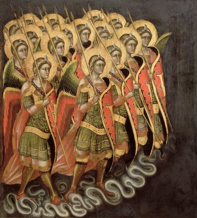 De hemelse militie, c.1348-54 door Ridolfo di Arpo Guariento