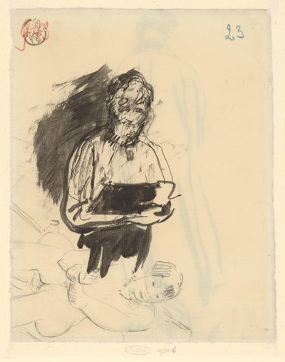 Schets van een staande figuur en een zittende vrouw door Rik Wouters