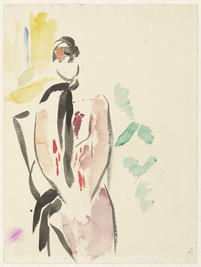 Schets voor een portret van mevrouw De Carnière-Wouters door Rik Wouters