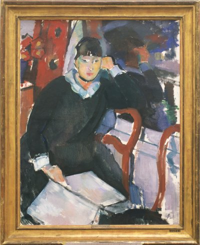 Zittende Vrouw bij het Raam of Portret van Nel Deurinckx, de Vrouw van de Kunstenaar door Rik Wouters