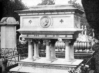 Graf van Elizabeth Browning, Florence, ontwerp door Lord Leighton, 1923 door Rischgitz Collection