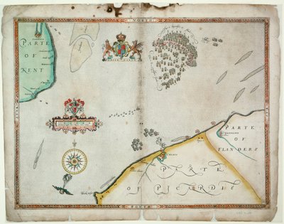 De Slag bij Gravelines, 8 augustus 1588 door Robert (after) Adams