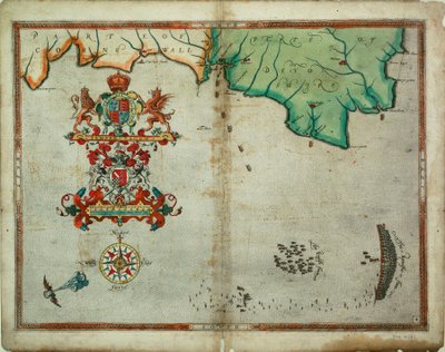De Engelse en Spaanse vloten op 1 - 2 augustus door Robert (after) Adams
