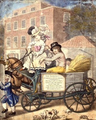 Een les westwaarts of een ochtendbezoek aan Betty Cole, Hammersmith Turnpike c.1782 door Robert (after) Dighton