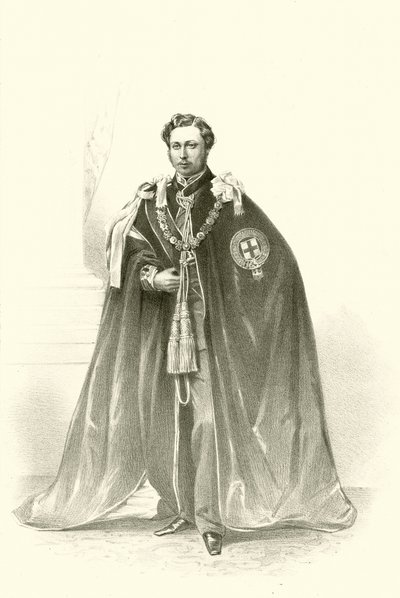 ZKH Albert Edward Prins van Wales (chromolitho) door Robert (after) Dudley