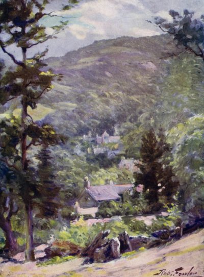 Verre uitzicht op Bettws-y-Coed door Robert (after) Fowler