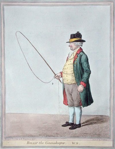 Billy de jachtopziener, gegraveerd door James Gillray (1756-1815) gepubliceerd door Hannah Humphrey in 1810 (handgekleurde gravure) door Robert (after) Frankland
