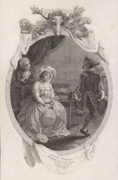 Scène uit The Tender Husband door Richard Steele (gravure) door Robert (after) Smirke