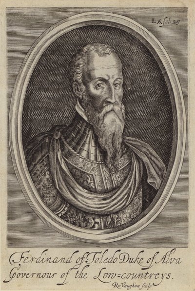 Fernando Alvarez de Toledo, 3e Hertog van Alba, Spaanse generaal en gouverneur van de Spaanse Nederlanden door Robert (after) Vaughan