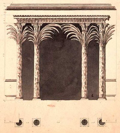 Ontwerp voor een Nissen door Robert Adam