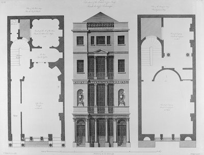 Opstand van het Britse koffiehuis, gegraveerd door Robert Blyth, 1778 door Robert Adam