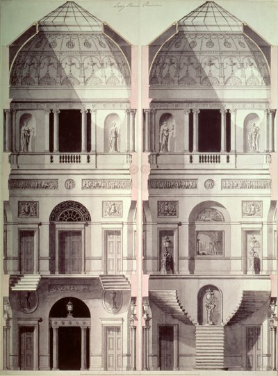 Portman Square, Home House, door Robert Adam (1728-92) door Robert Adam