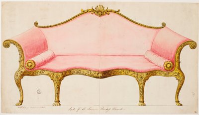 Bank voor Sir Lawrence Dundas door Robert Adam