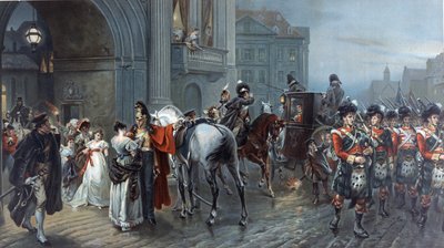 Opgeroepen naar Waterloo, Brussel, 1815, c.1898 door Robert Alexander Hillingford