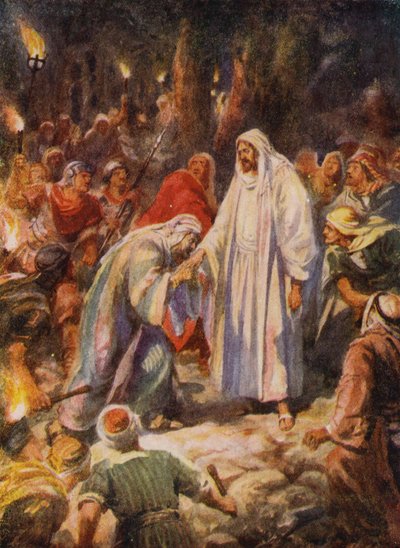 Jezus Christus verraden door Judas door Robert Ambrose (after) Dudley