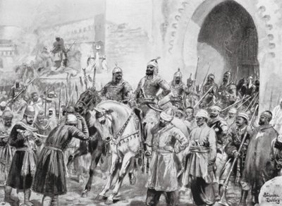 Intocht van de Turken in Bagdad door Robert Ambrose Dudley